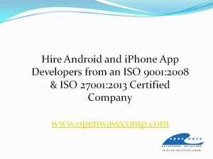 Android and iOS App Developers - Openwave Computing LLC, New York
