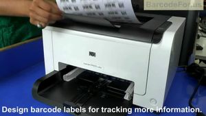 Create barcode labels for tracking information