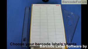 Design barcode label in linear and 2D font