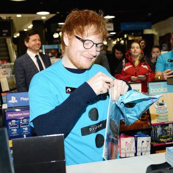 Ed Sheeran Buys and Sells His Own Album ‘÷’ at London Record Store